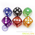 Wholesale D6 Board Game Playing Dice 16MM Pipped Dice Glitter Colors